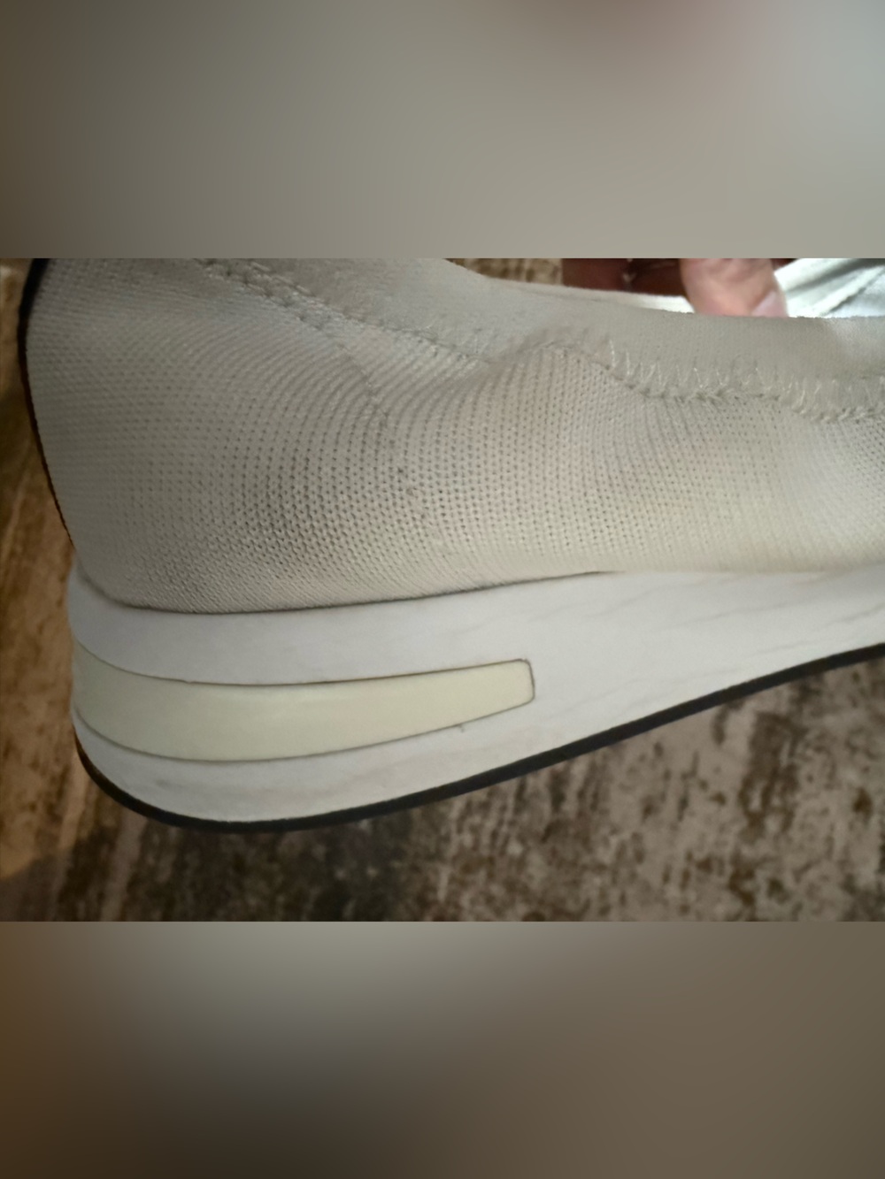 Michael Kors White Upton Ballet Slip-On Sneakers-logo at the heel (10-ladies) - Picture 9 of 12